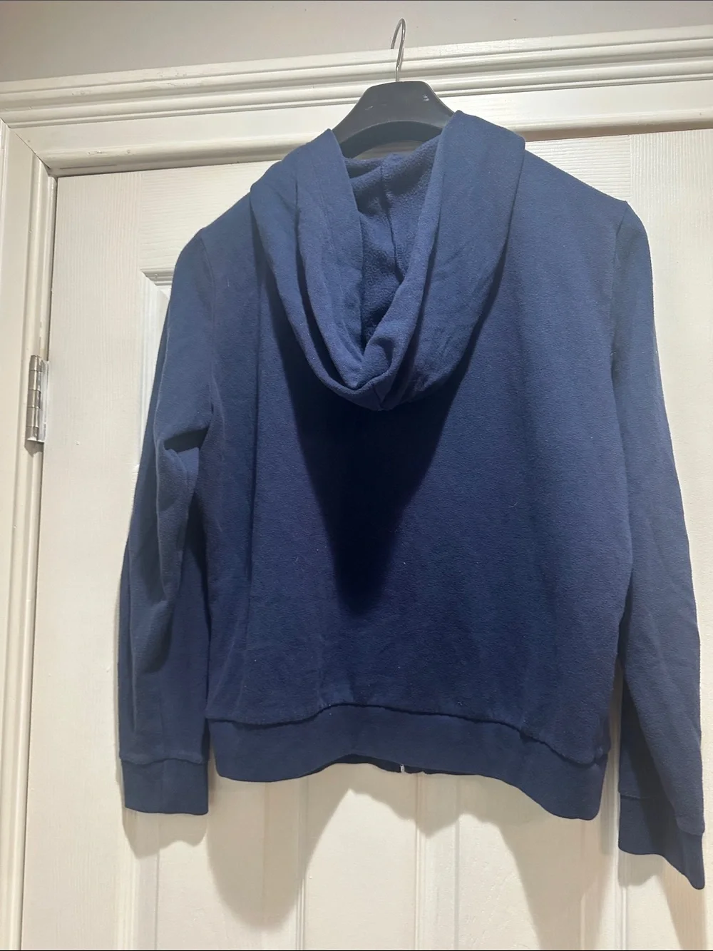 PINK Victoria's Secret Navy Full-Zip Hoodie with White Logo